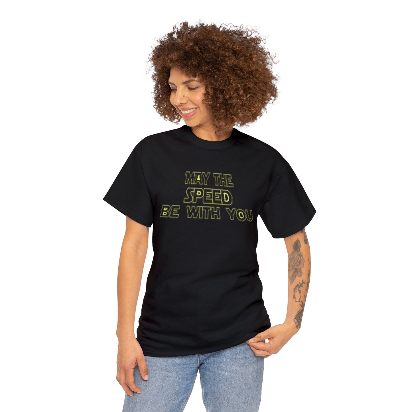 "May The Speed Be With You" Unisex Heavy Cotton T-Shirt